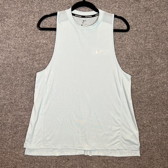 Nike Shirt Womens Large Blue Tank Top Racerback Performance Stretch Flowy - Picture 2 of 10
